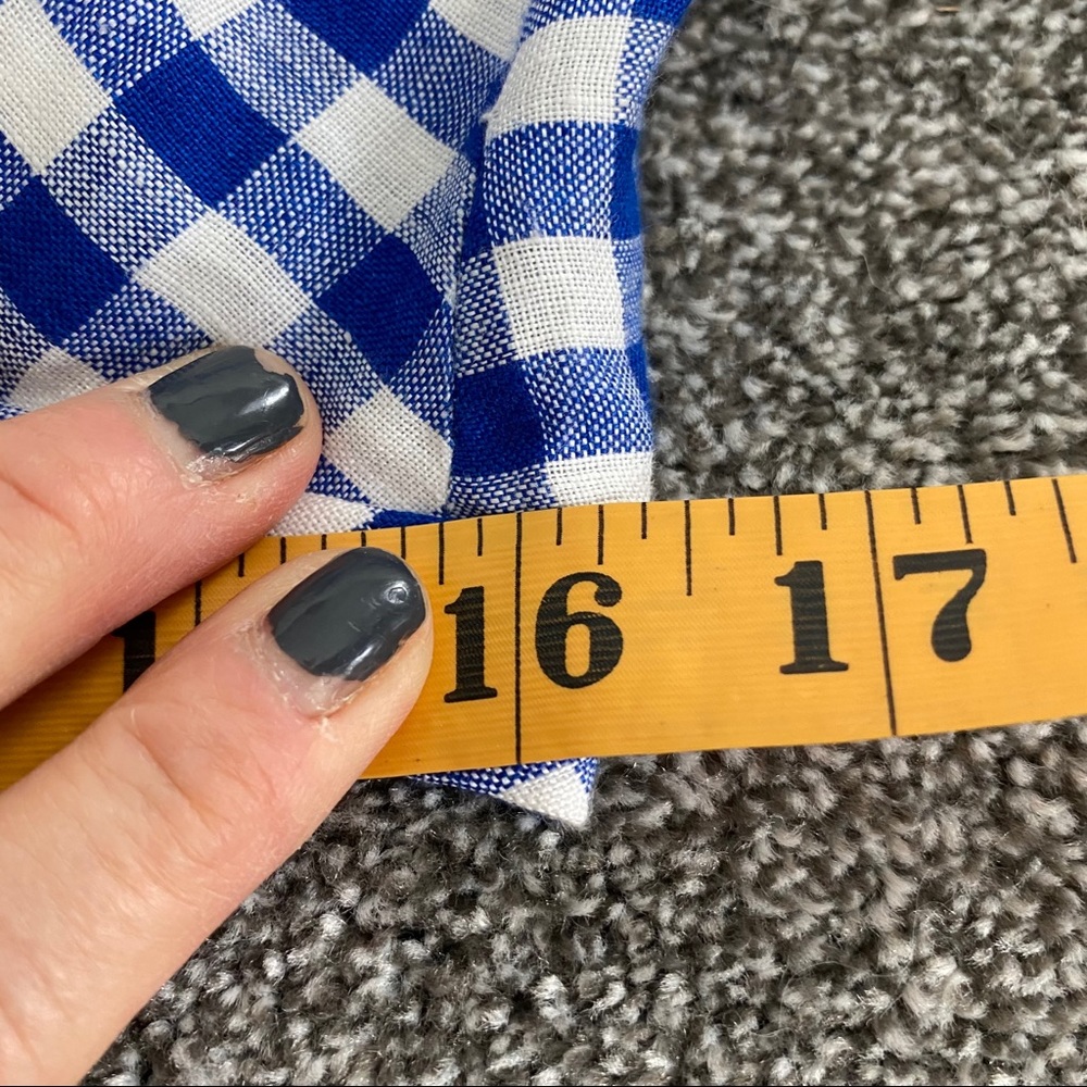 J. Crew Gingham Pleated Mini Royal Blue & White - Picture 4 of 6